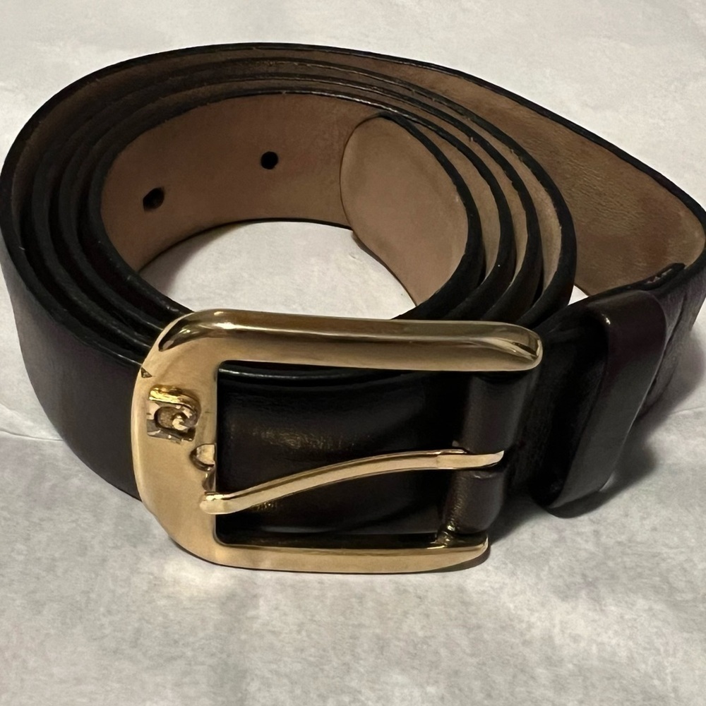 Vintage Pierre Cardin Leather Belt Size 35 Maroon